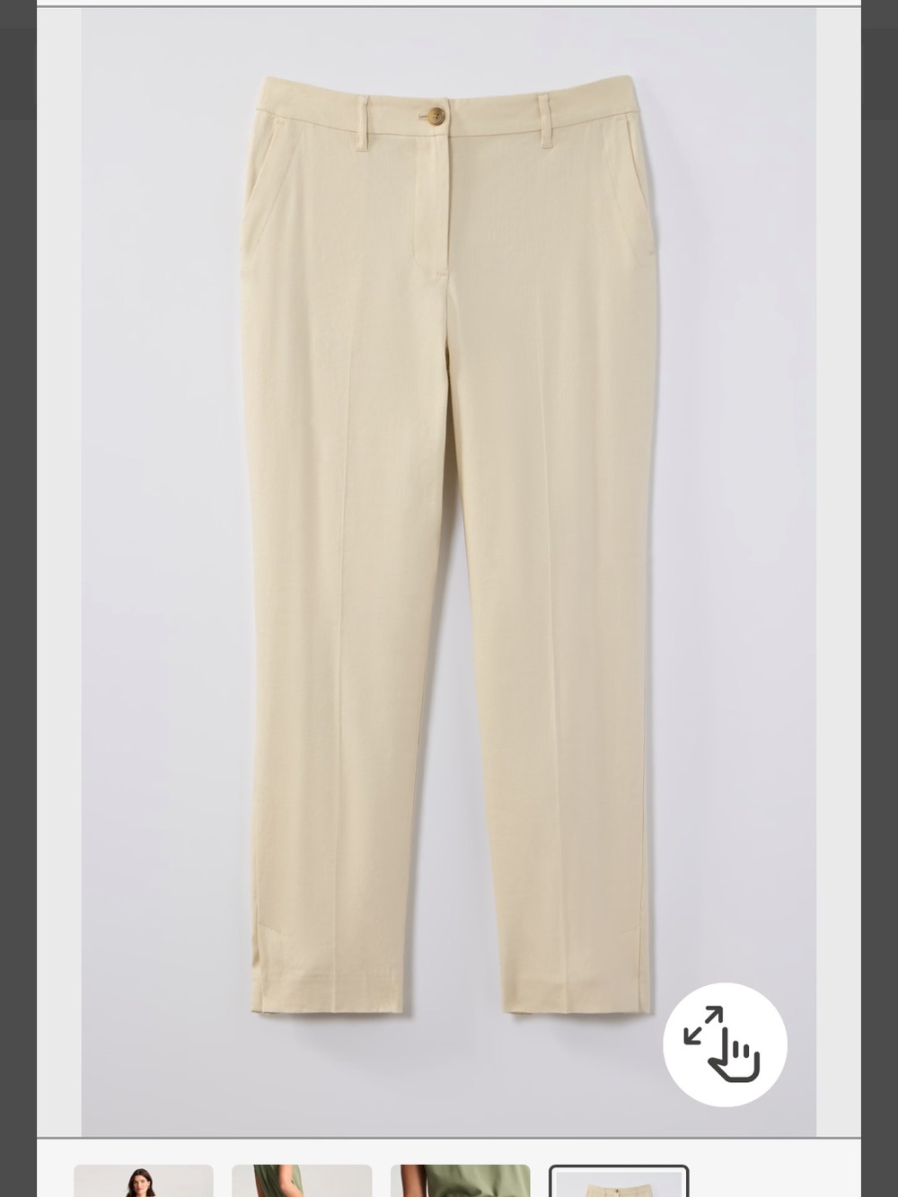 Curvy Fit Linen-Stretch Slim-Leg Pants